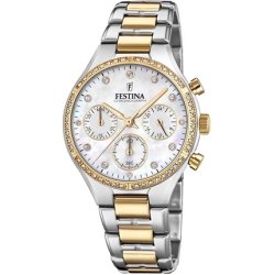 Festina Ladies Chronograph Quartz Watch With Stainless Steel Bracelet F20402/1