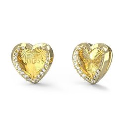 Guess Beautiful Goldplated Heart Earrings Mon Amour Jube04609jwygtu
