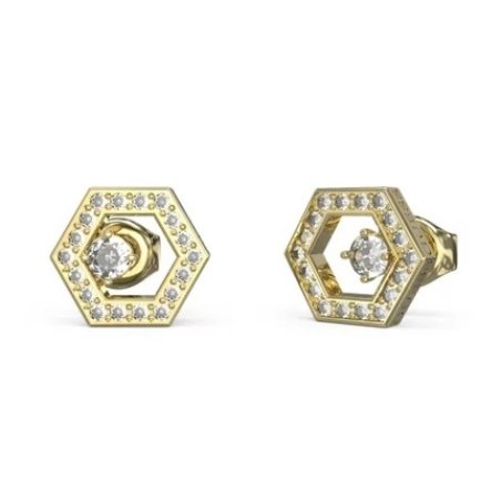 Guess Charming Tiny Dancer Gold Plated Cubic Zirconia Earrings