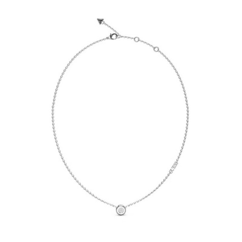 Guess Fashionable Steel Necklace With Zircons Stylish Jubn04593jwrhtu