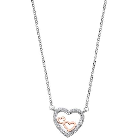 Lotus Silver Necklace Femme Argent Coeur Bicolore - Lp1856-1/1