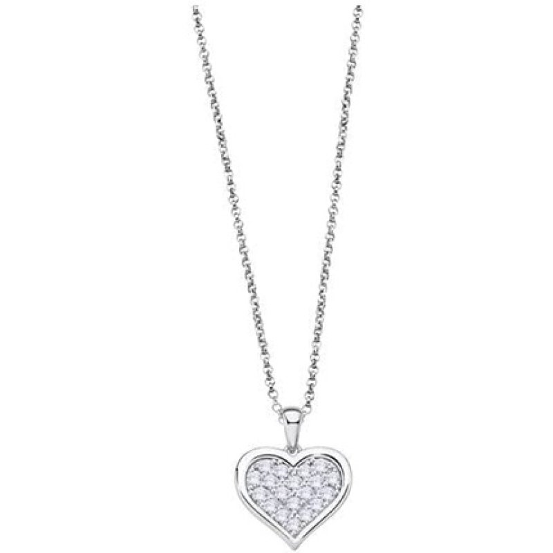 Lotus Silver Necklace Femme Argent Coeur Empierré - Lp3125-1/1