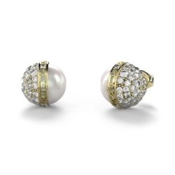 Guess Charming Goldplated Earrings With Calypso Zircons