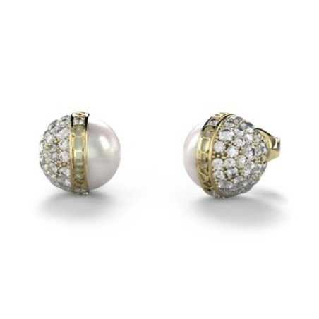 Guess Charming Goldplated Earrings With Calypso Zircons