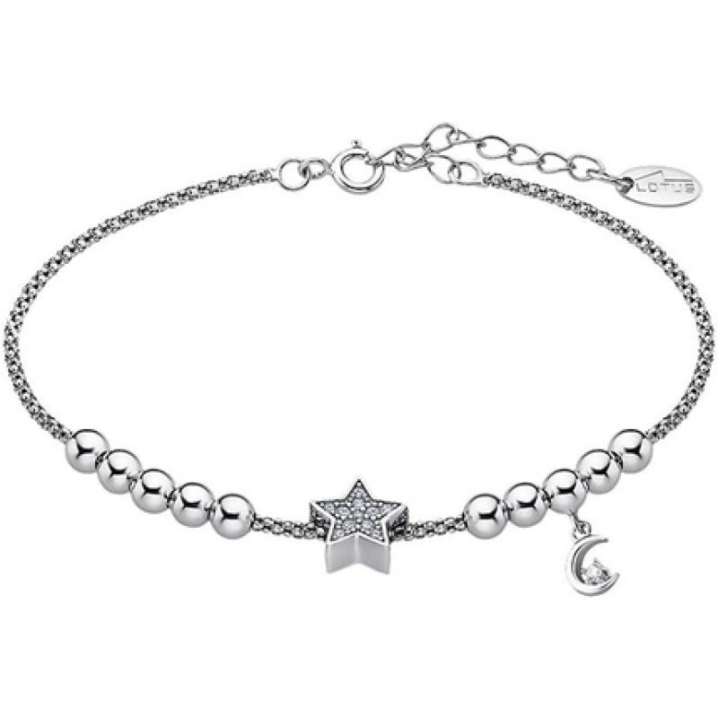Lotus Silver Woman Asscher Blue Zirconia Bracelet