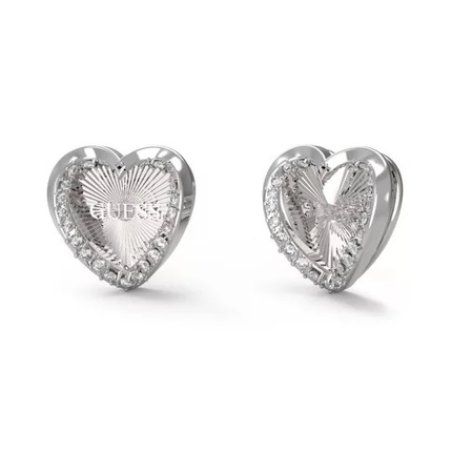 Guess Beautiful Mon Amour Heart Steel Earrings