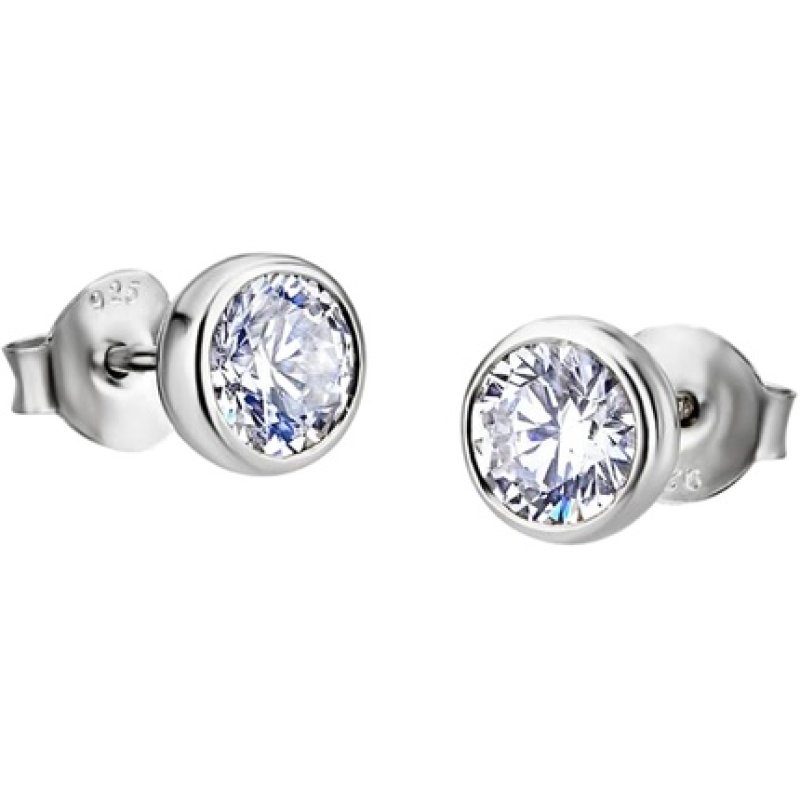 Pendientes Together Lotus Silver Circonitas Transparentes Lp1702-4/1