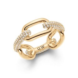 Daniel Wellington Luxury Gold-Plated Ring Crystal Link Dw0040059