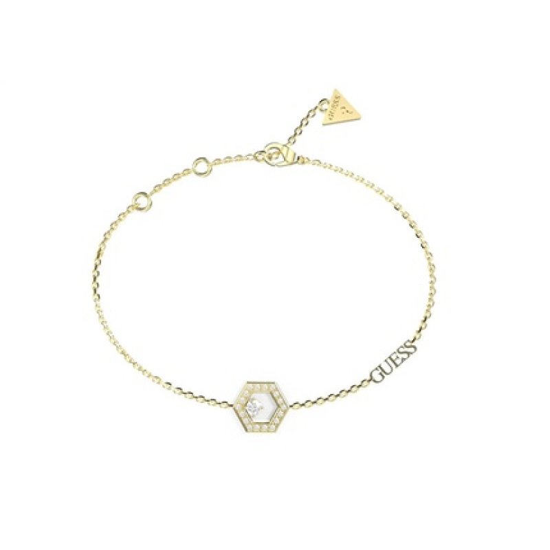 Guess Beautiful Goldplated Bracelet With Zircons Tiny Dancer Jubb04650jwyg