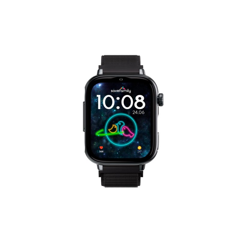SaveFamily SaveWatch Plus 2 4,7 cm (1.85") AMOLED Numérique 410 x 502 pixels Écran tactile 4G Noir Wifi GPS