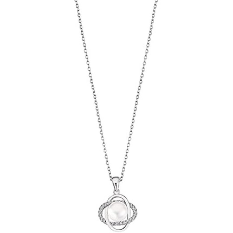 Lotus Necklace Silver Pearls Lp3094-1/1