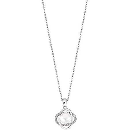 Lotus Necklace Silver Pearls Lp3094-1/1