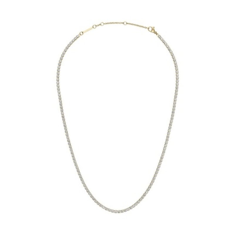 Daniel Wellington Sparkling Gold Plated Crystal Necklace Classic Tennis Dw00400391