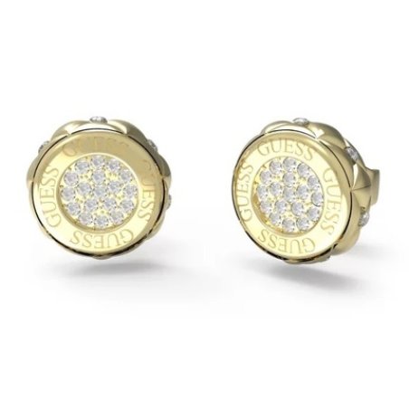 Guess Stylish Jube04595jwygtu Goldplated Studs With Zircons