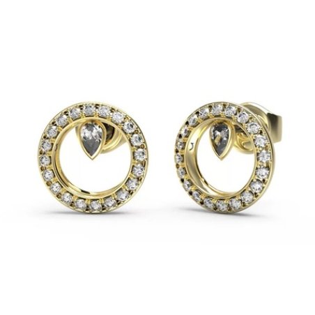 Guess Minimalist Steel Earrings With Zircons Tiny Dancer