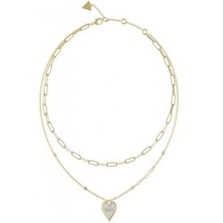 Love Me Tender Delicate Gold Plated Double Necklace Jubn03244jwygtu