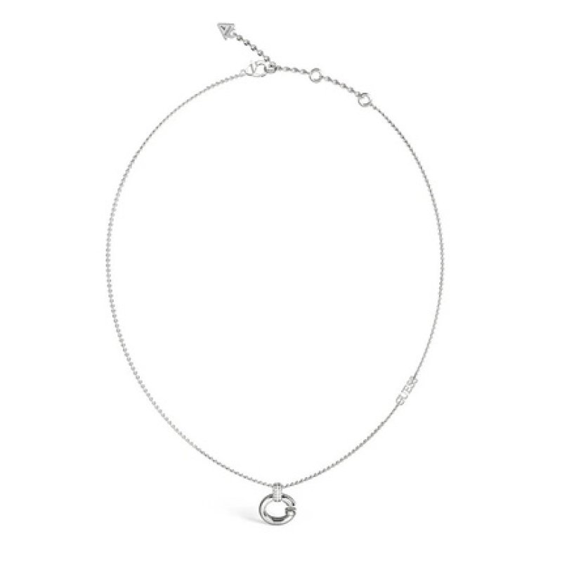 Guess Oh My G Crystal Steel Necklace