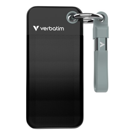 Verbatim Pocket SSD 512 Go USB Type-C 3.2 Gen 2 (3.1 Gen 2) Noir, Gris