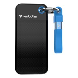 Disque SSD externe Verbatim Pocket - 512Go (Noir/Bleu)