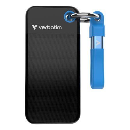 Disque SSD externe Verbatim Pocket - 512Go (Noir/Bleu)