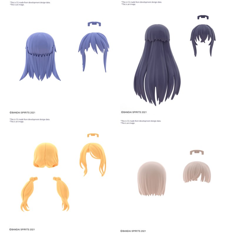 30MS - Option Hair Style Parts Vol.8 All 4 Types - Model Kit