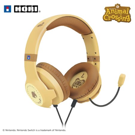 HORI - Gaming Headset - Animal Crossing Brown - Nintendo Switch 2