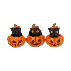 Nemesis Now - Three Wise Pumpkin Patch Statue 7.7cm