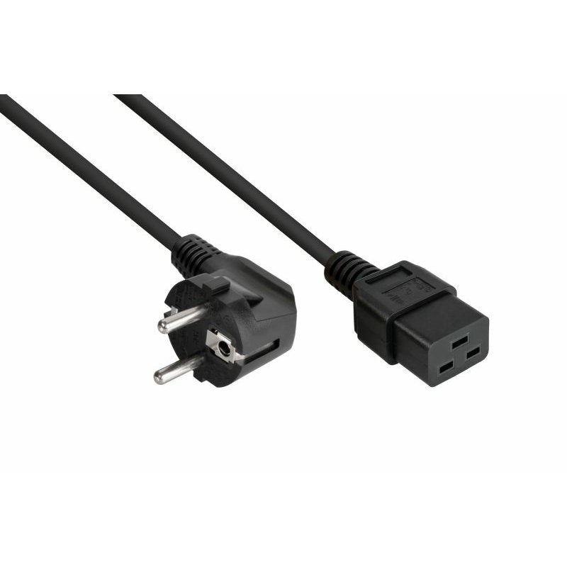 Kabelmeister SK0190-S005 power cable Black 0.5 m Power plug type E F IEC C19
