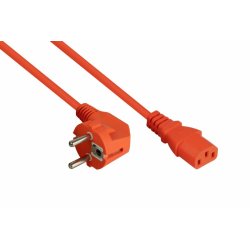 kabelmeister Schutzkontakt-St. (90° gew.)- C13 orange 0,5m