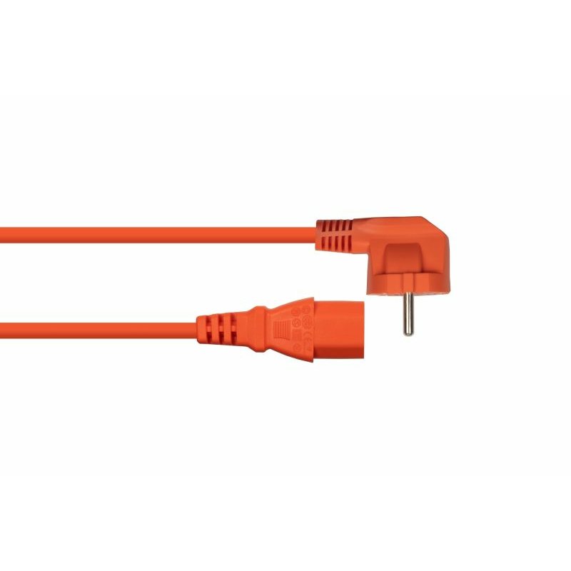 kabelmeister Schutzkontakt-St. (90° gew.)- C13 orange 0,5m