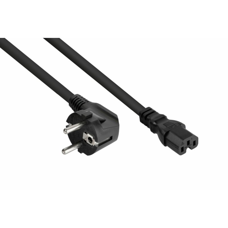 Kabelmeister SK0150-S005 power cable Black 0.5 m Power plug type E F IEC C15