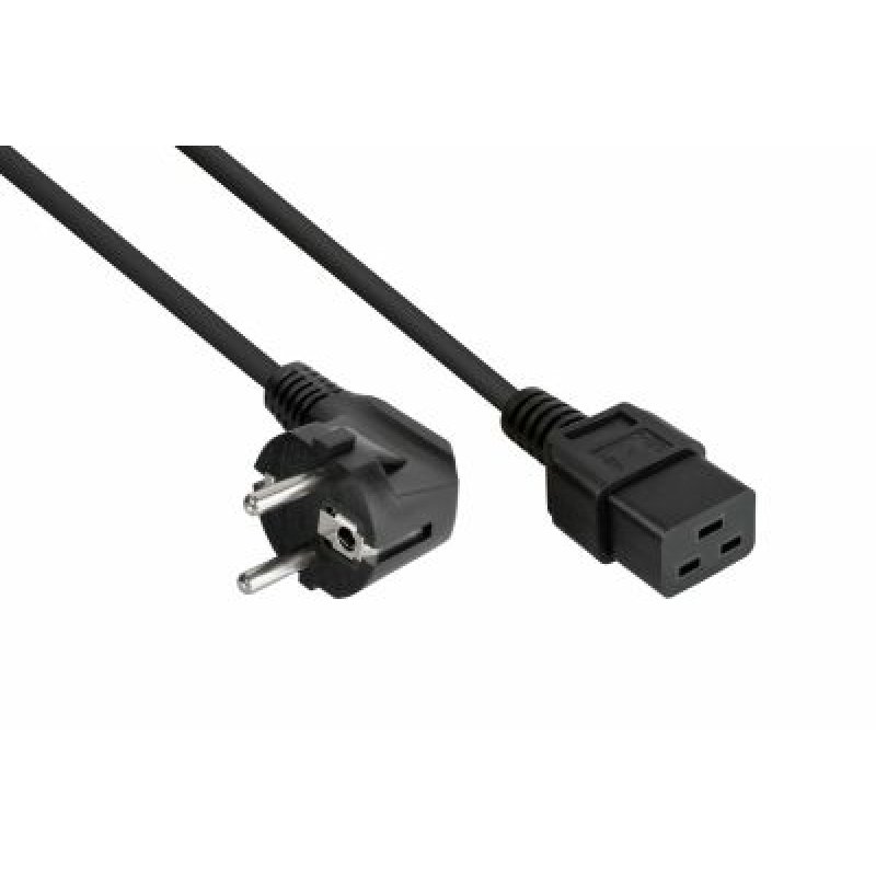 Kabelmeister SK0190-S050 câble électrique Noir 5 m Prise d'alimentation type E F Coupleur C19