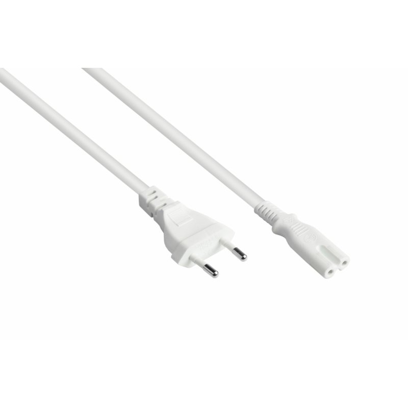 kabelmeister Euro-Netzkabel an open end weiß 1,5 m