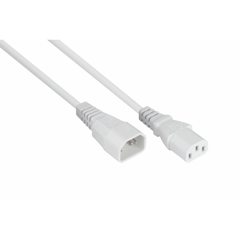 Kabelmeister SK1430-W020 câble électrique Blanc 2 m Coupleur C14 Coupleur C13