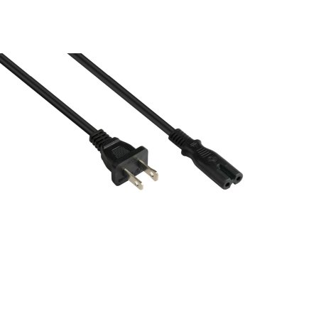 kabelmeister Netkabel USA Typ A an C7 UL schwarz 1,8 m