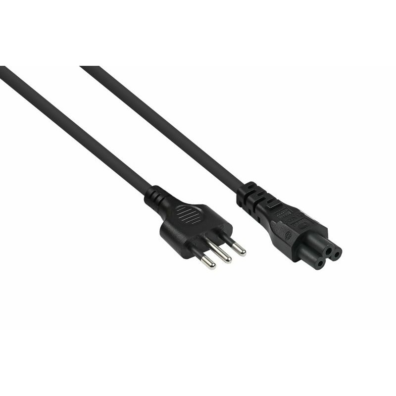 kabelmeister Netzkabel Italien Typ I an C5 schwarz 1,8m