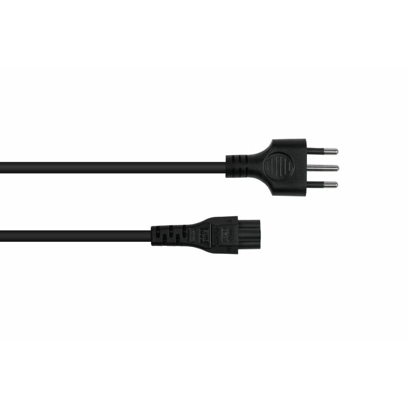 kabelmeister Netzkabel Italien Typ I an C5 schwarz 1,8m