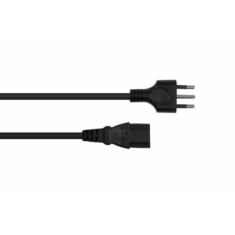 Kabelmeister SK6530-S018 câble électrique Noir 1,8 m CEI 23-16 IEC C13