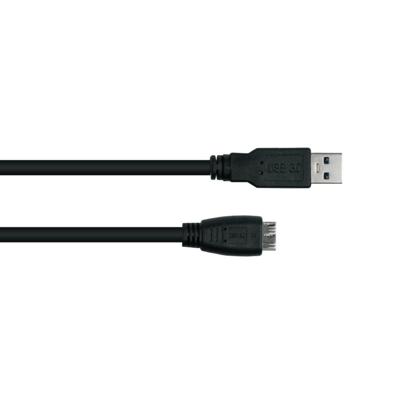 kabelmeister USB3.0 Kabel A-Micro B UL schwarz 1m