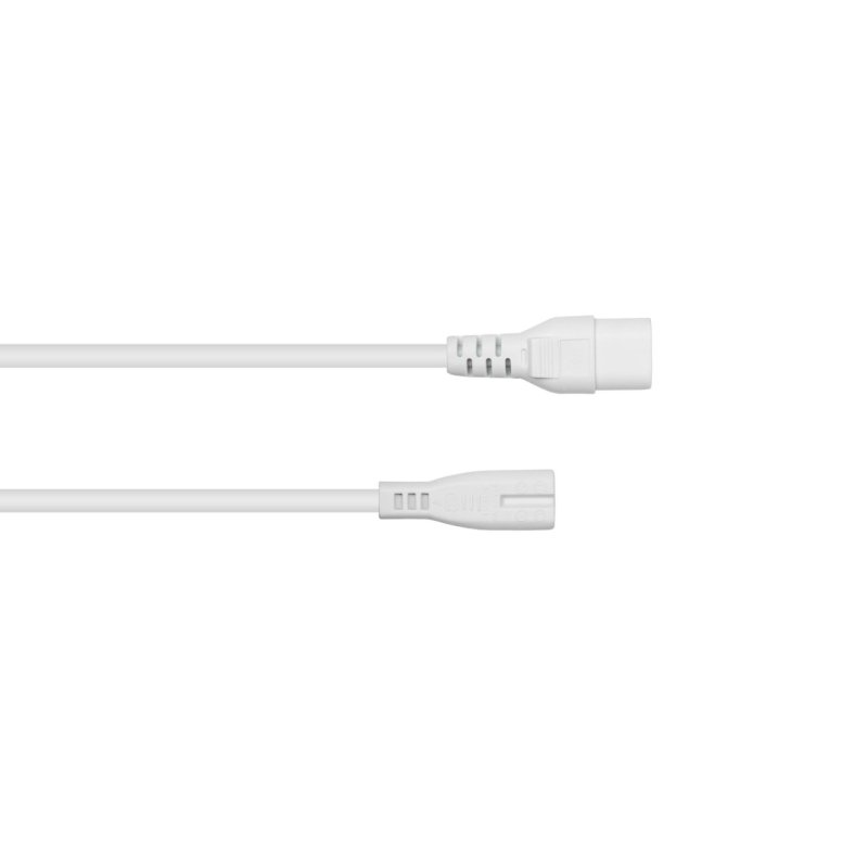 kabelmeister Euro-Verläng. Stecker C8 an C7, weiß, 1m