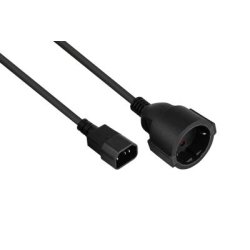 kabelmeister Netzkabel C14 an Schutzkontakt-Buchseschw. 1m
