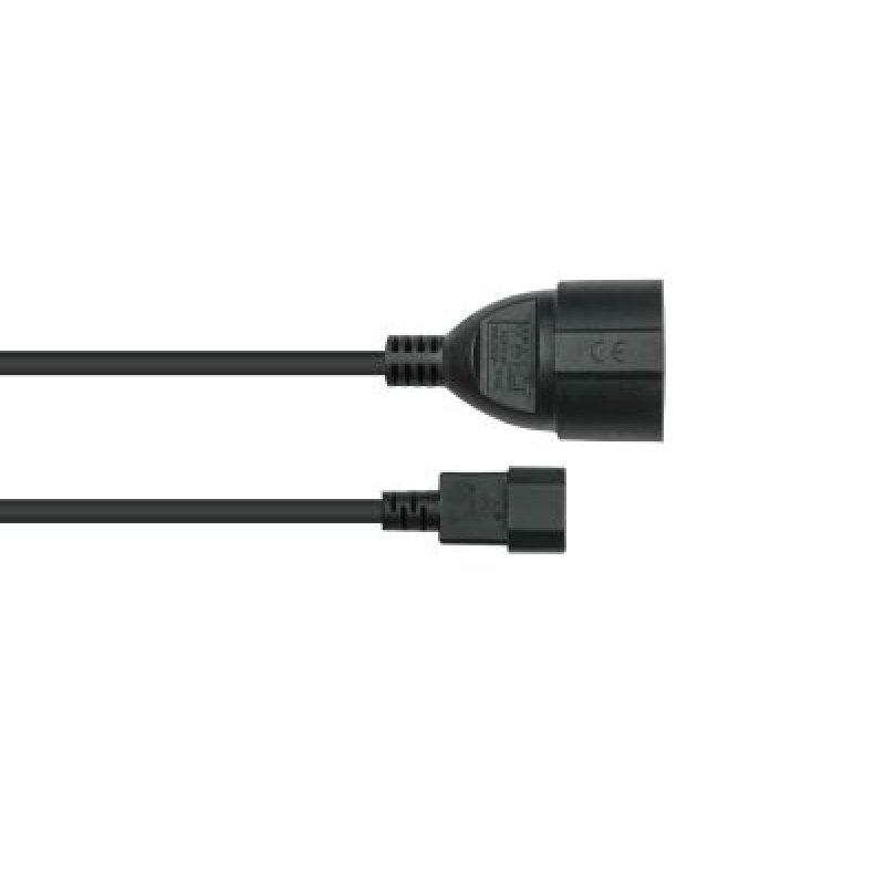 Kabelmeister SK1402-S010 power cable Black 1 m C14 coupler Power plug type F