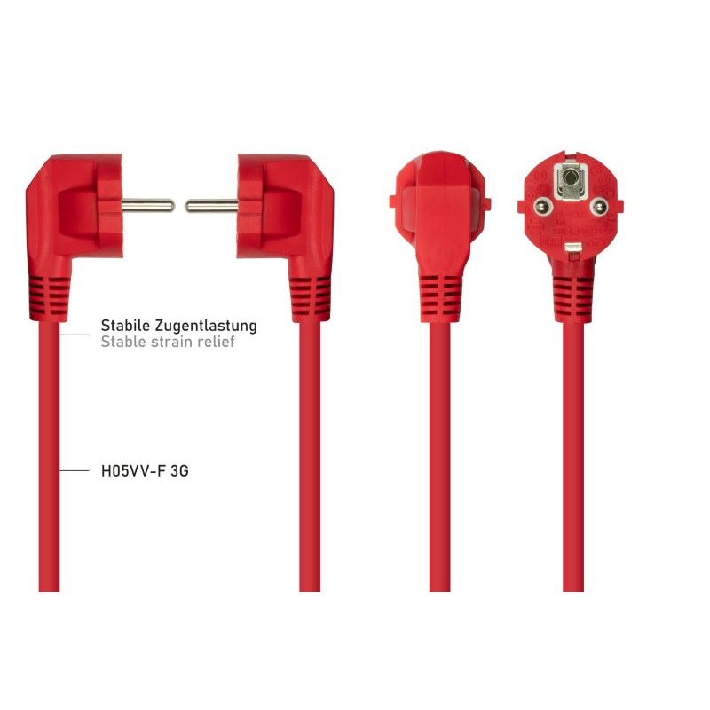 kabelmeister Netzkabel Schutzkontakt-Stecker Typ E F