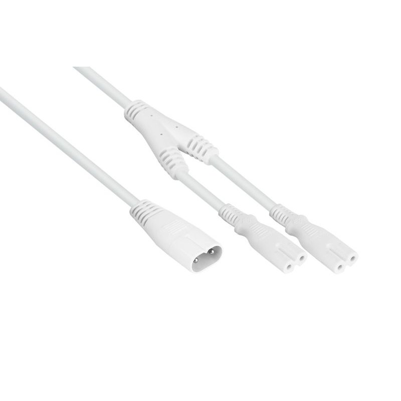 Kabelmeister SK0877-W003 câble électrique Blanc 0,3 m Coupleur C8 2 x C7 coupler