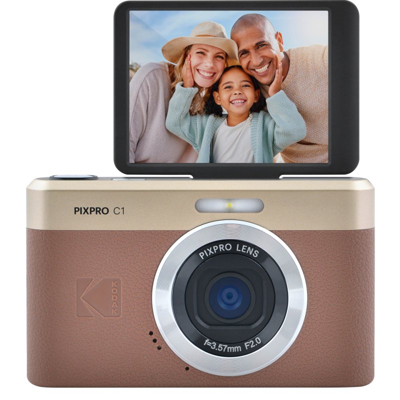 Kodak PIXPRO C1BN appareil photo numérique 1/3" Appareil-photo compact 13 MP CMOS 4160 x 3120 pixels Marron