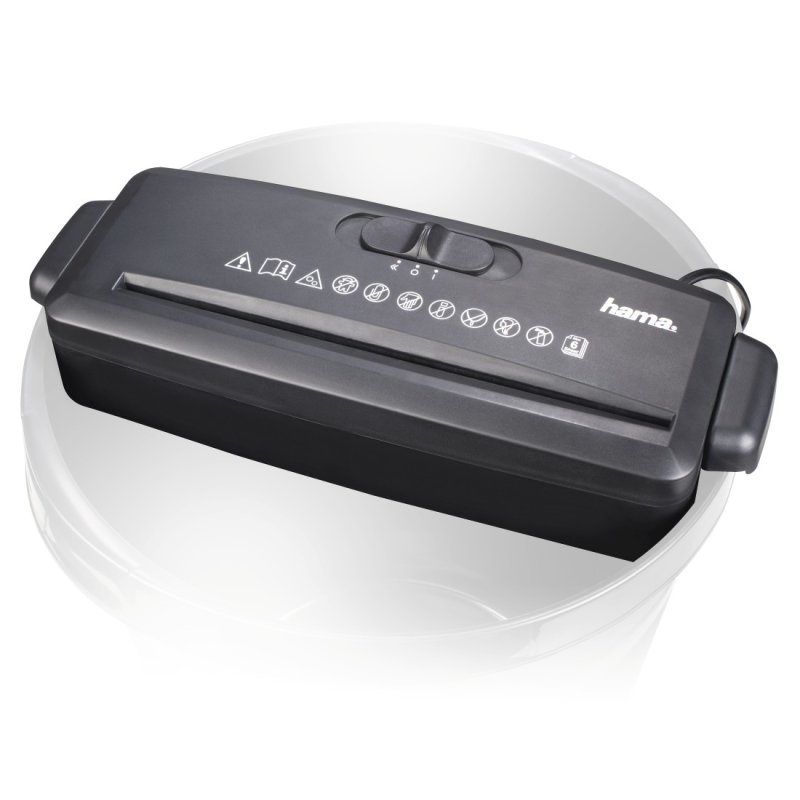 Hama Mini S6 Aktenvernichter mit Streifenschnitt bis 6 Blatt schwarz