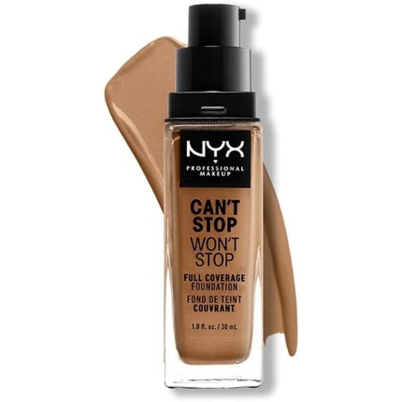 NYX Professional Makeup Can't Stop Won't Stop Full Coverage Foundation Vegan Formula Matte Finish Cinnamon 15.5