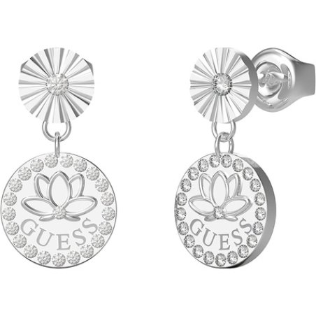 Guess Lotus Lotus Flower Pendant Earrings Jube01344jwrht-U/Jube01344jwygt-U