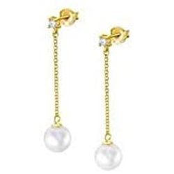 Lotus Silver Lp1932-4/1 Ladies Earrings From The Pearls Collection In Silver