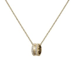 Daniel Wellington Elan Lumine Sparkling Gold Plated Circle Pendant Necklace